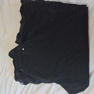 GAP High Rise Wide-Leg Crop Jeans - Charcoal